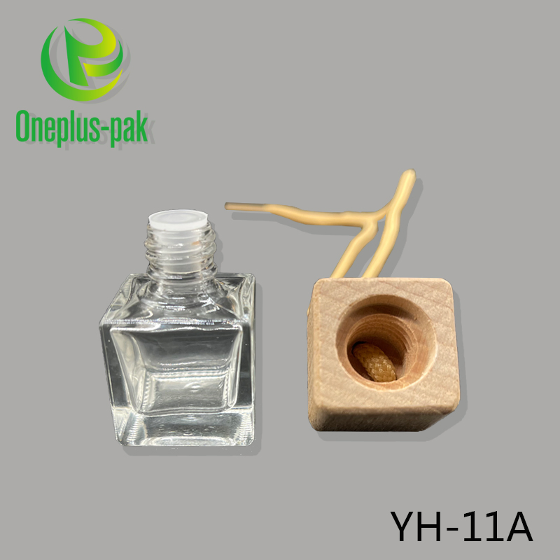 Glass 8ml Car Scented Bottle with Wood Cap