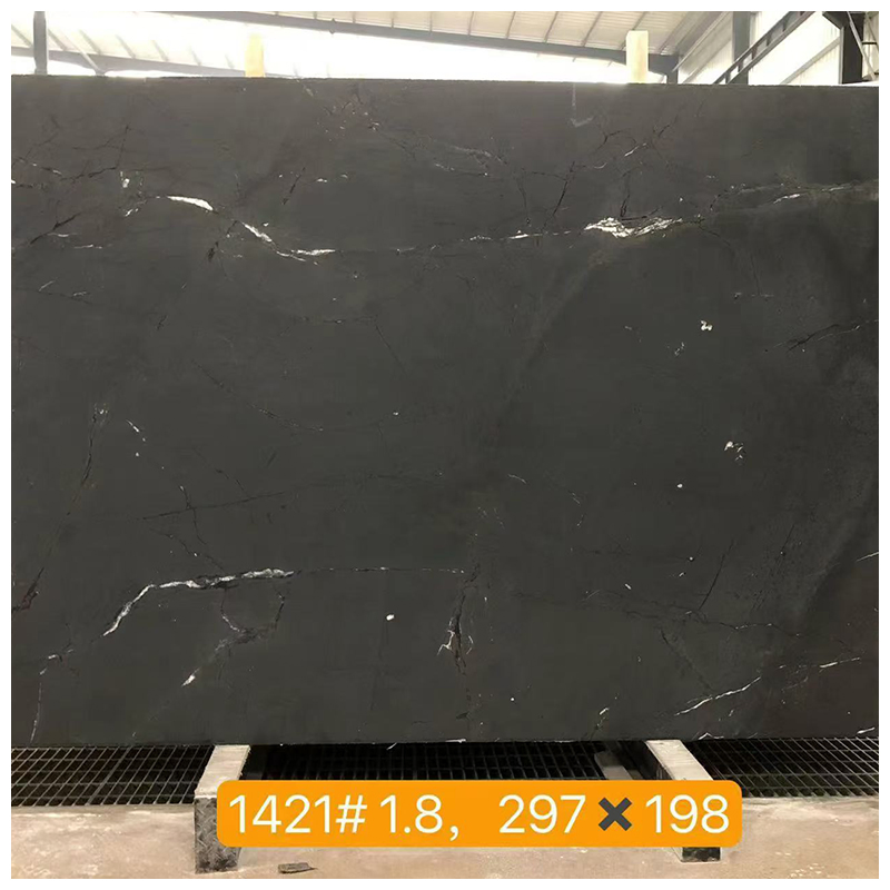 Calacatta Black Leathered Exotic Quartzite Slab