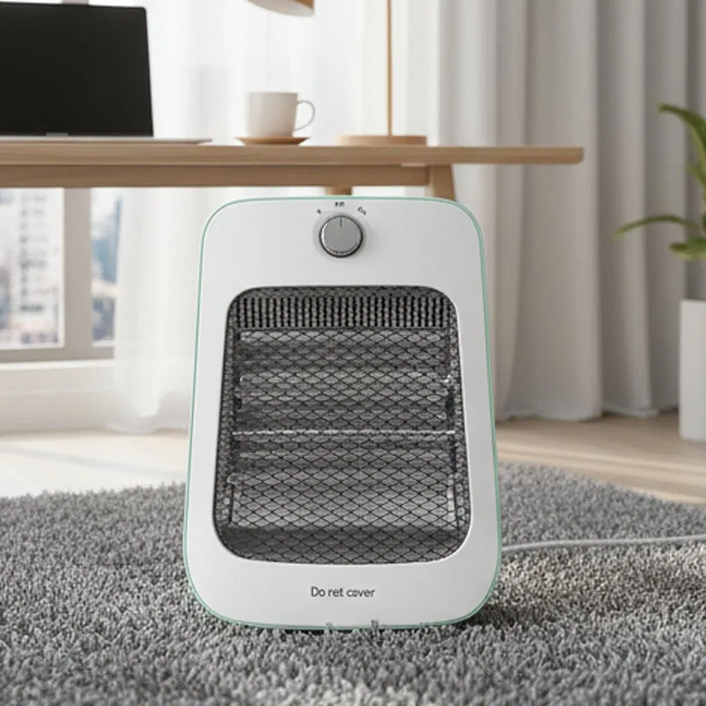 Compact Standing 800W Quartz Radiant Electric Heater