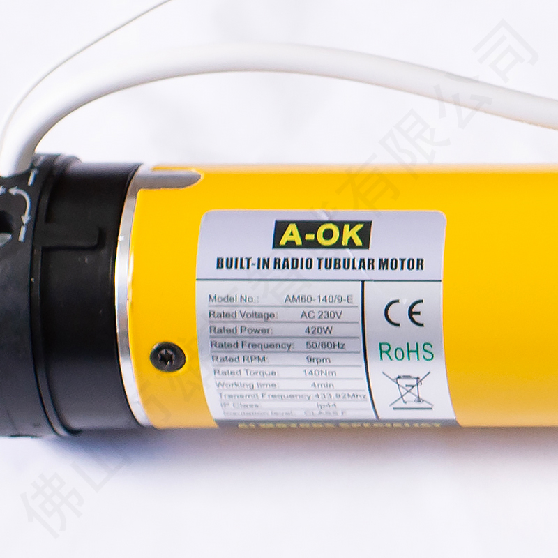 High Torque Aok Am60-140/9-E Curtain Motor 60mm Tubular Motor