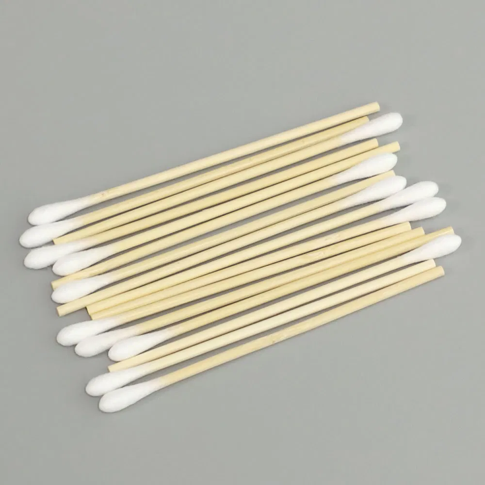 Disposable Bamboo Wooden Stick Cotton Swab Pointed Cotton Buds Special Makeup for Tattoo Eyebrow Trimming