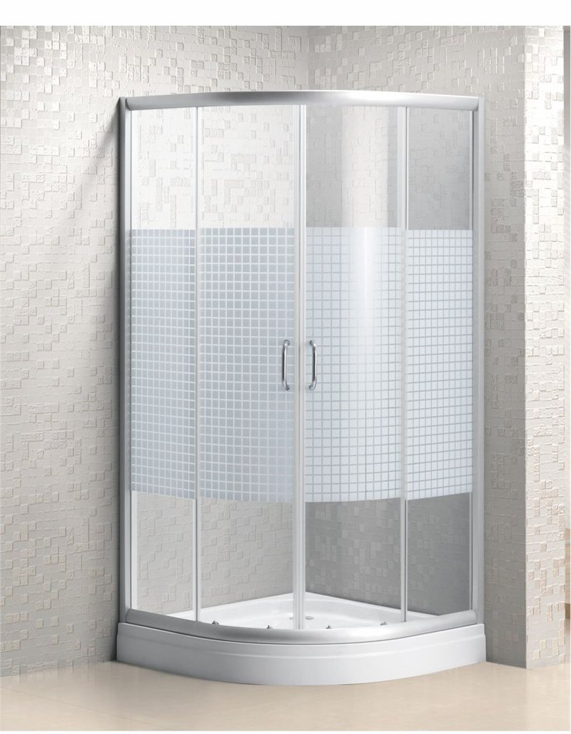 Simple Glass Door Enclosure with Mat and Fog for Toilet Bathroom Wc Shower