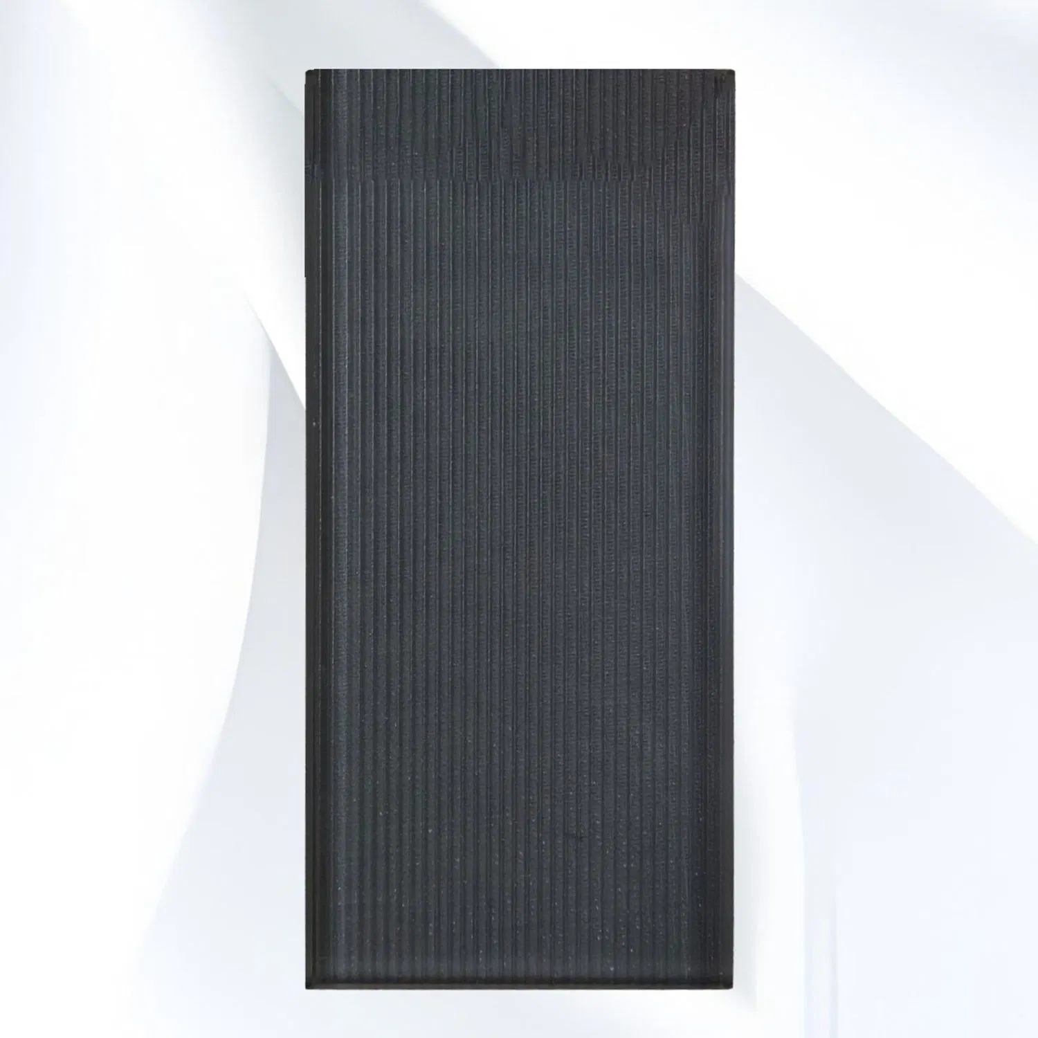 Artistic Black Straight Lines Frosted Glass Bathroom Glass