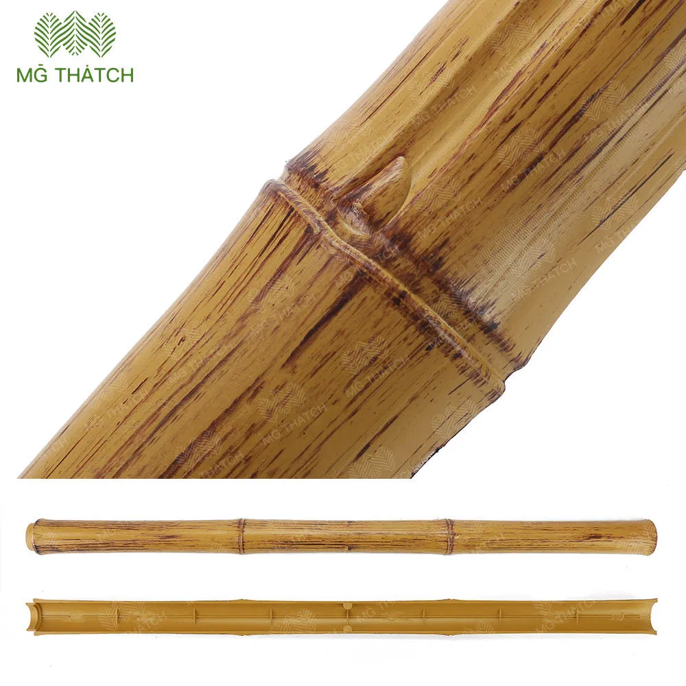 Outdoor Decoration Artificial Synthetic Bamboo Fencing Plastic Non Combustible Building Material