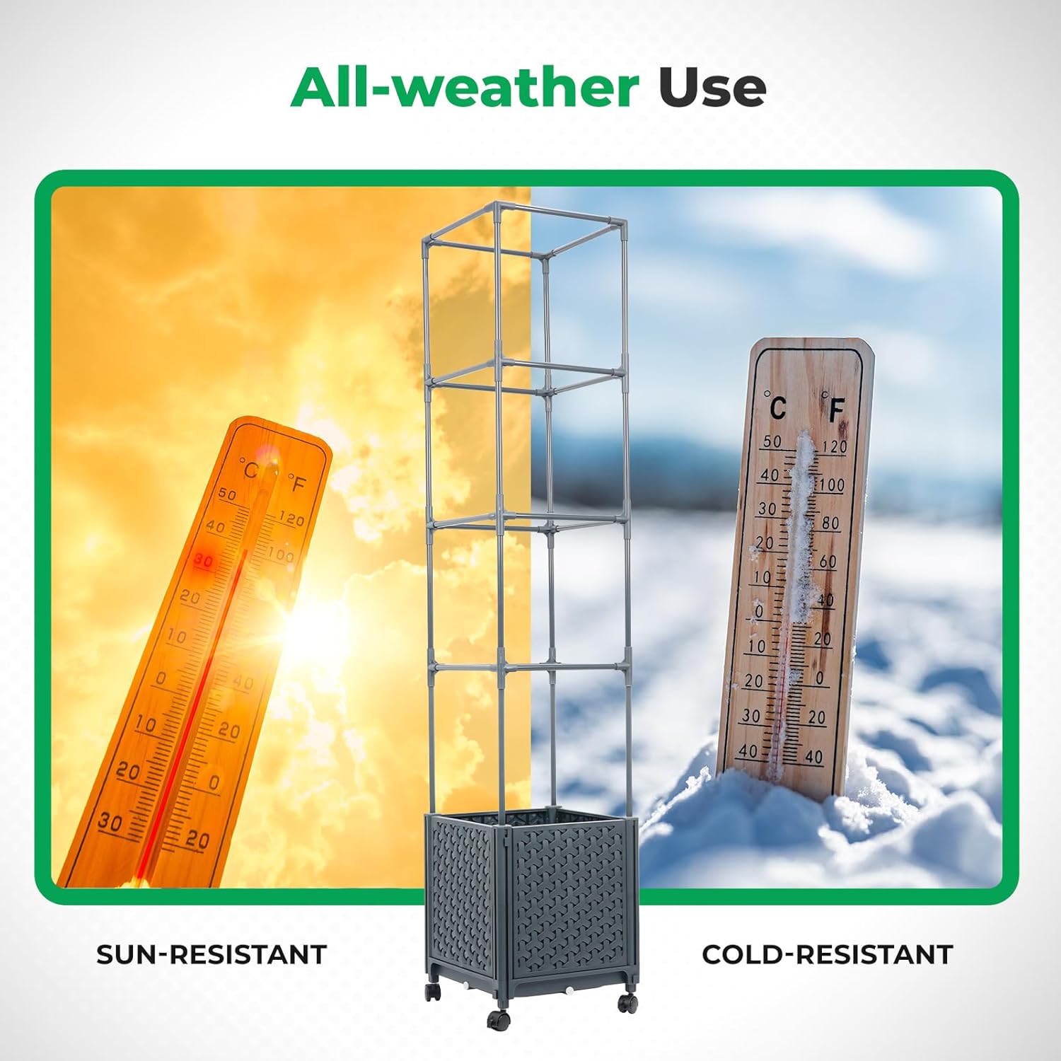 Домик садовый балконный передвижной с решеткой колесами