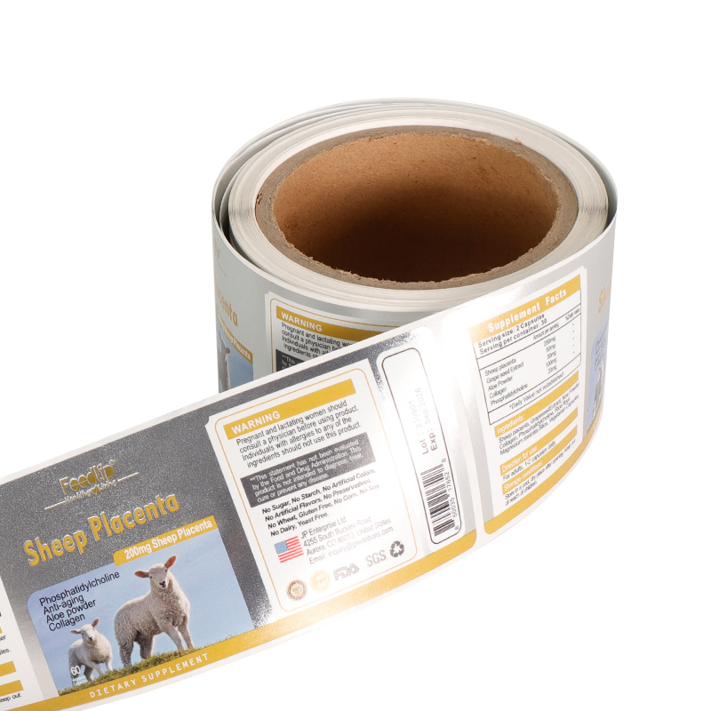 Custom Design Sticker Label for Healthcare Gnc Nutrition and Health Product Labels