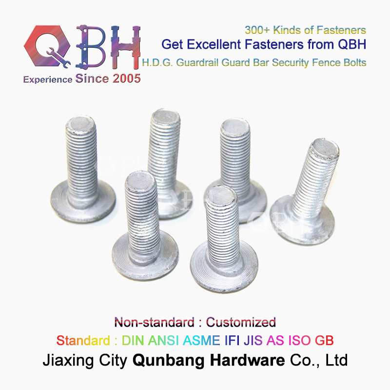 Qbh OEM ODM HDG H. D. G. Non-Standard Carbon Steel Highway Road Guardrail Guard Bar Security Fence Screws