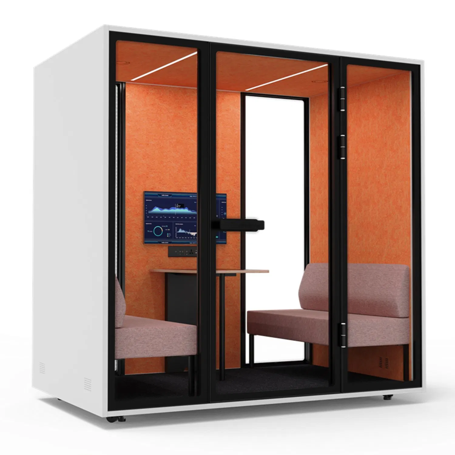 Factory Wholesale Acoustic Small Work Meeting Pods for 4 People