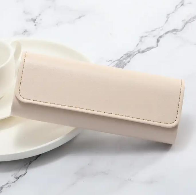 Hard Leather Protective Glasses Case Portable Magnetic Eyeglasses Case