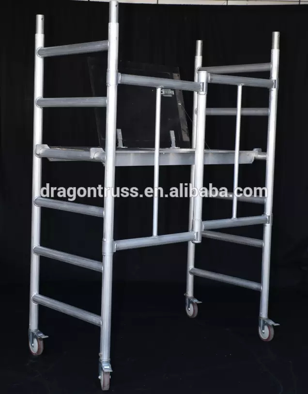 Portable Movable Scaffold for Safe Staircase Access and Use