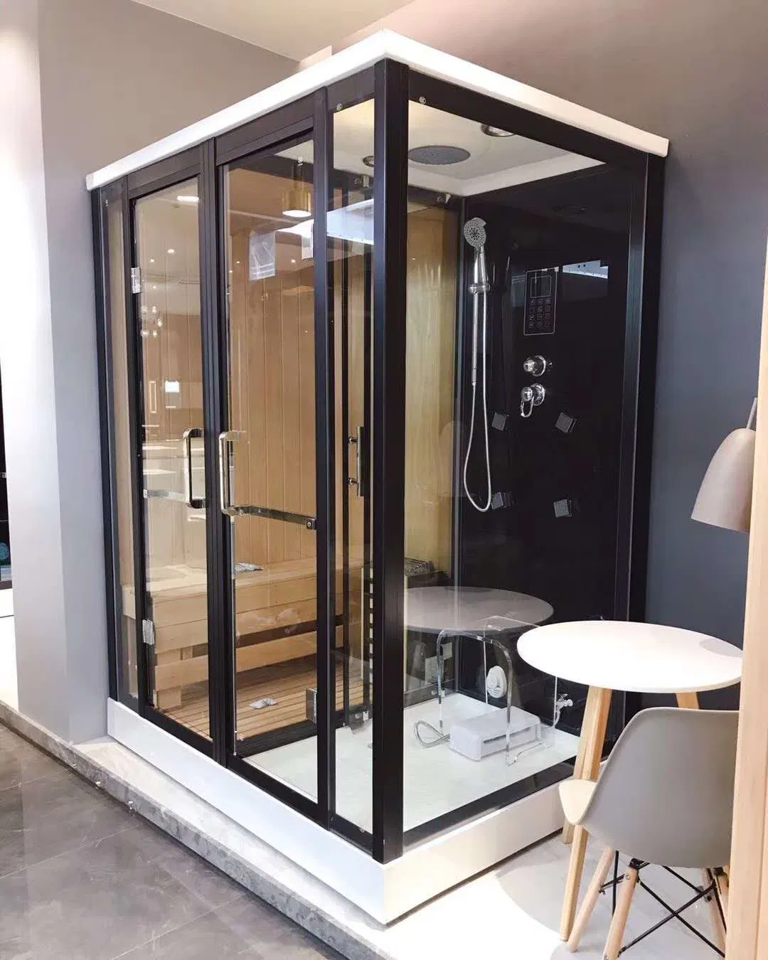 Комбинированная сауна-парная из кедра с компьютерным управлением