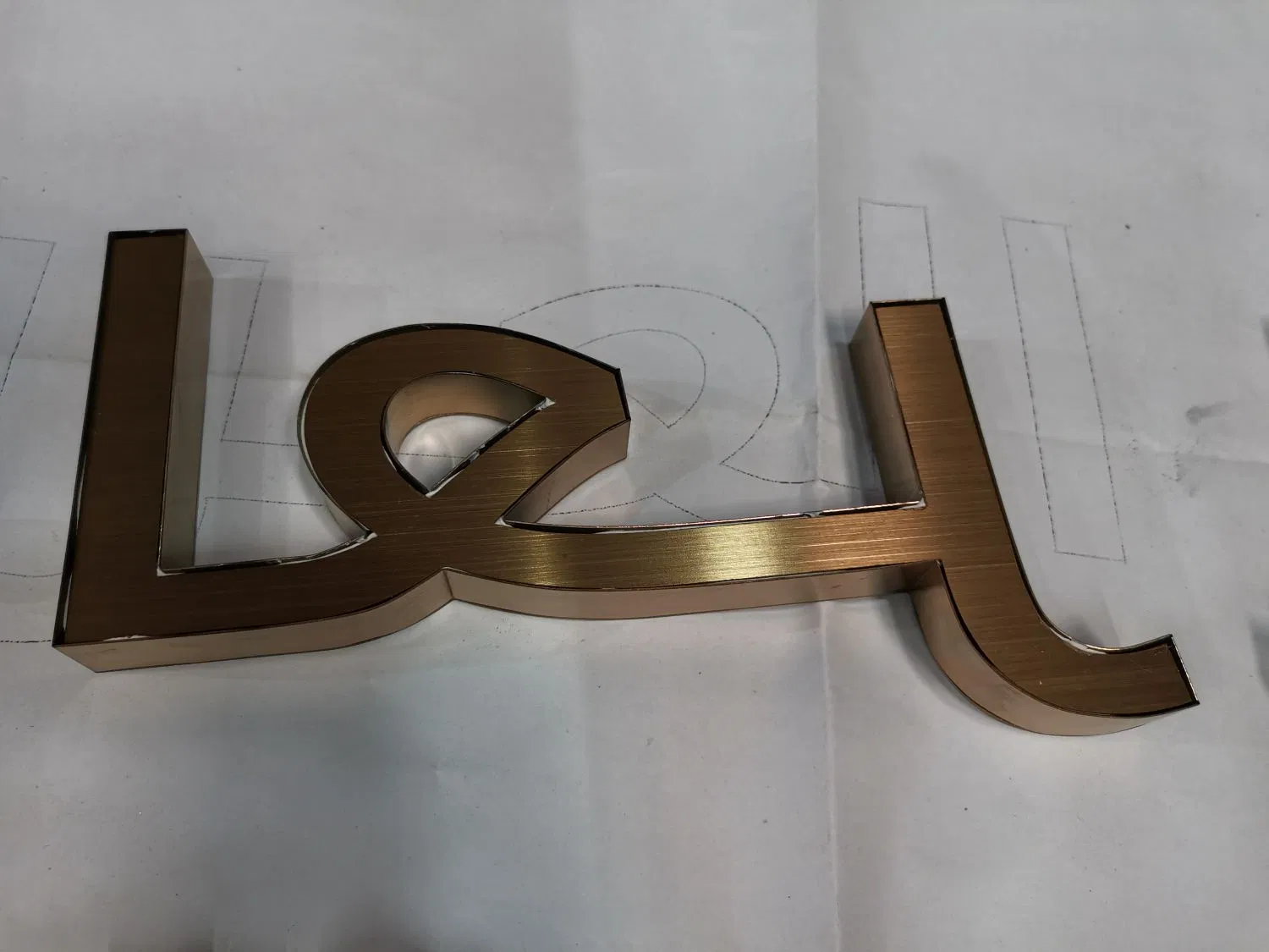 Arabic Text 3D Sign Chrome Letters