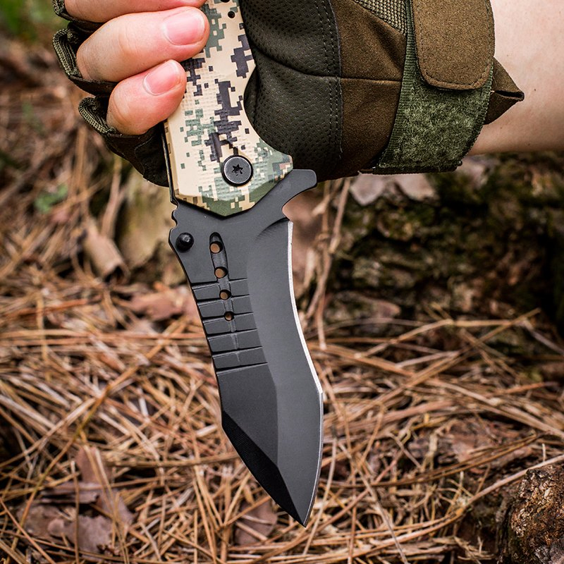 6"Stain Steel Blade Camouflage Color Alumnium Folding Knife Pocket Knife for Outdoor