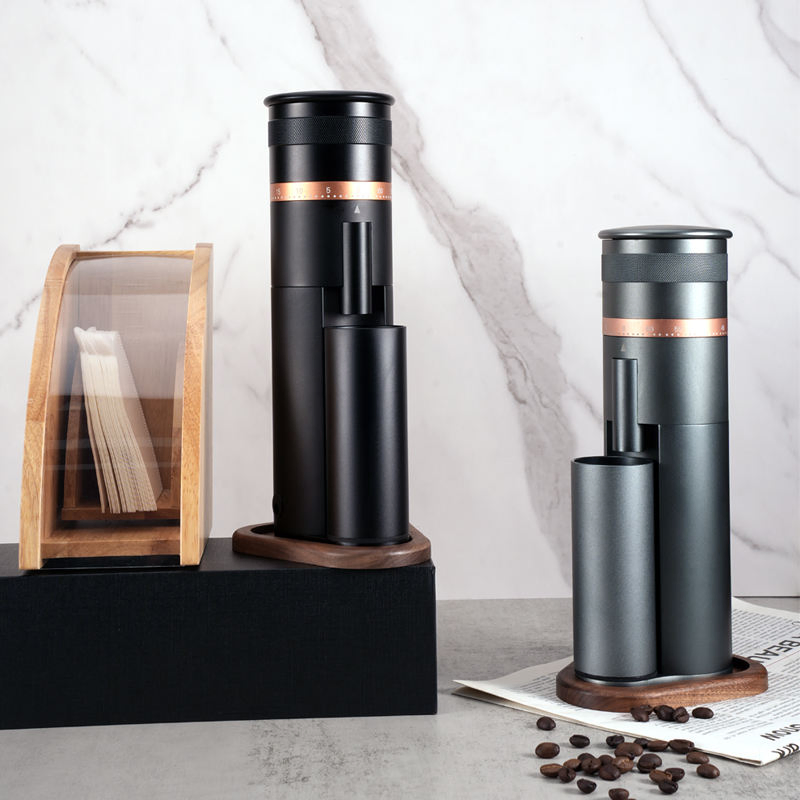 Conical Burr Electric Coffee Bean Grinder Stainless Steel Aluminum Body