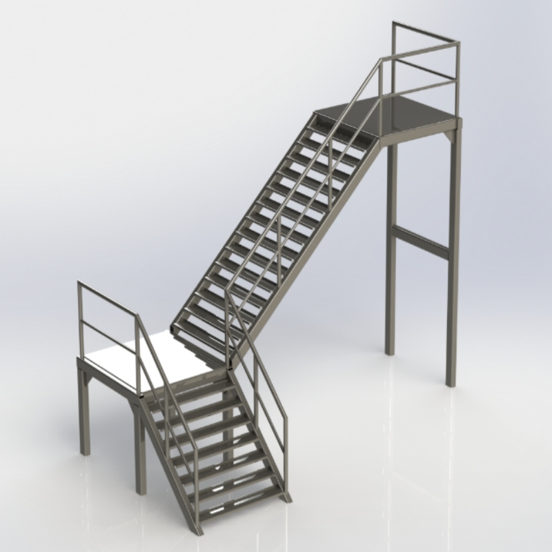 Customisable Manufacturer Carbon Steel Galvanized Steel Industrial Stairs Metal Welding