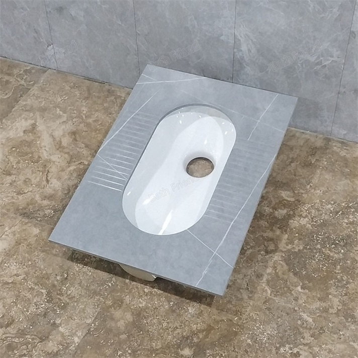 High Quality Rock Slab Ceramic Bathroom Wc Squatting Pan Wholesale Factory