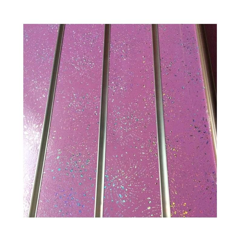 Factory Custom Unique Graphic Printed Sparkle Finish Melamine Slot Board Slatwall with Insert