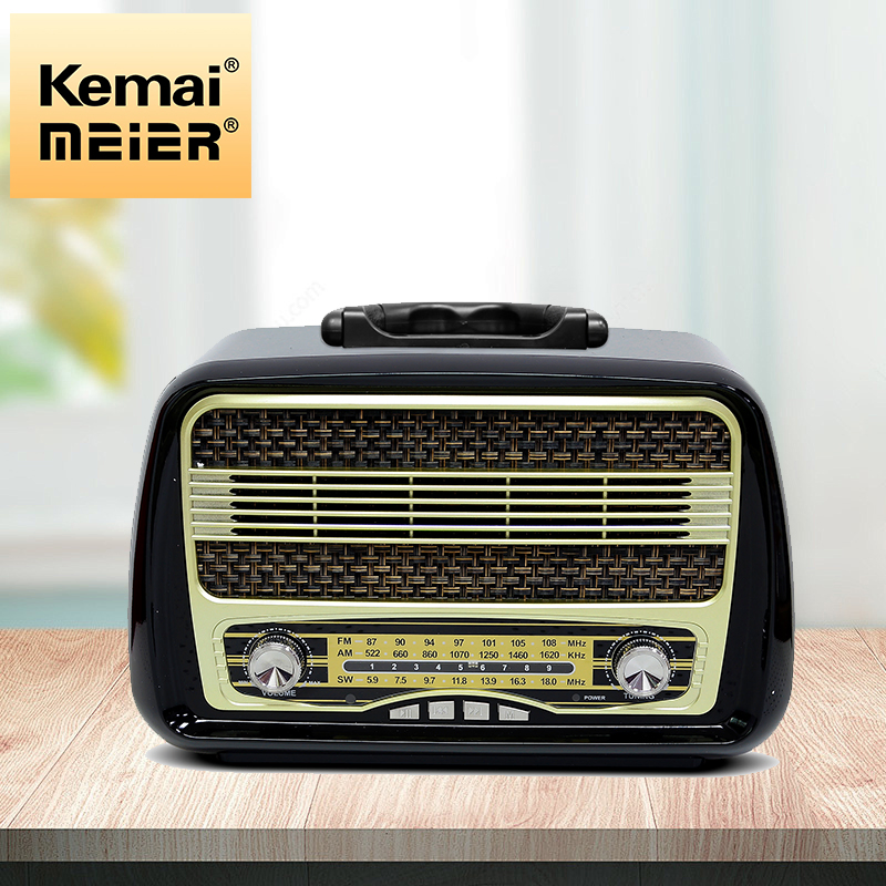 Rechargeable Multi Band Radio Vintage Wireless Speaker Desk FM Radio Portable Radio Wooden Retro Radio