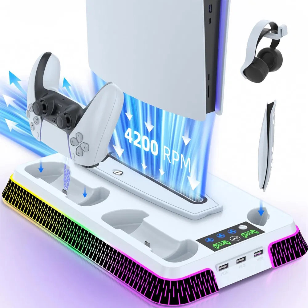 High Quality Controller Fast Charging Dock Game Console Cooling Charging Stand for PS5 Slim / PRO
