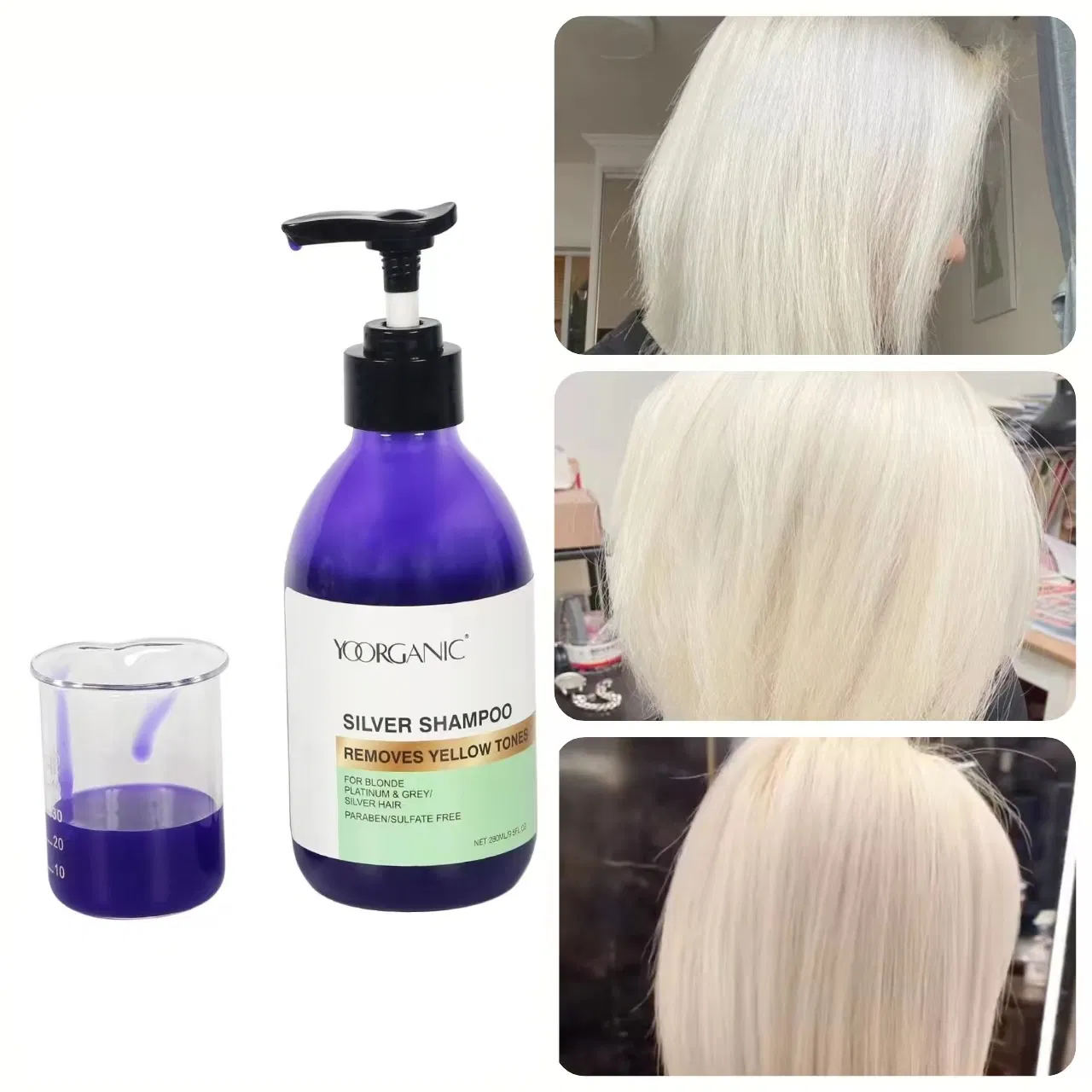 Private Label Silver Shampoo for Bleached and Blonde Hair