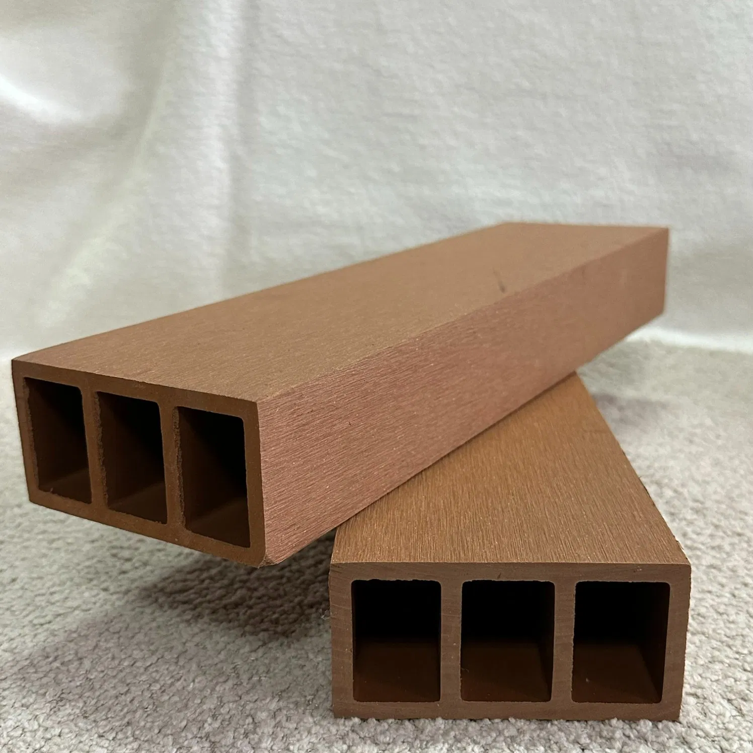 Modular WPC Louver Cladding 100X50mm Quick-Install System Interlocking Mechanism Low Maintenance