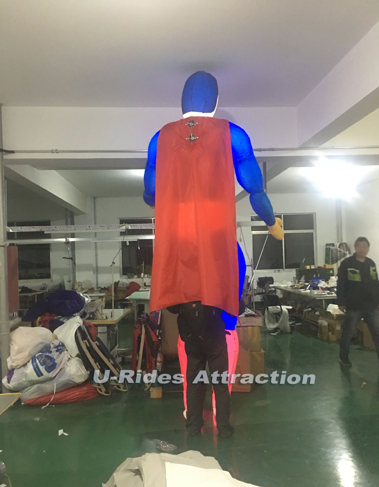 Specially design Inflatable moving superman / walking superman cartoon for promotion
