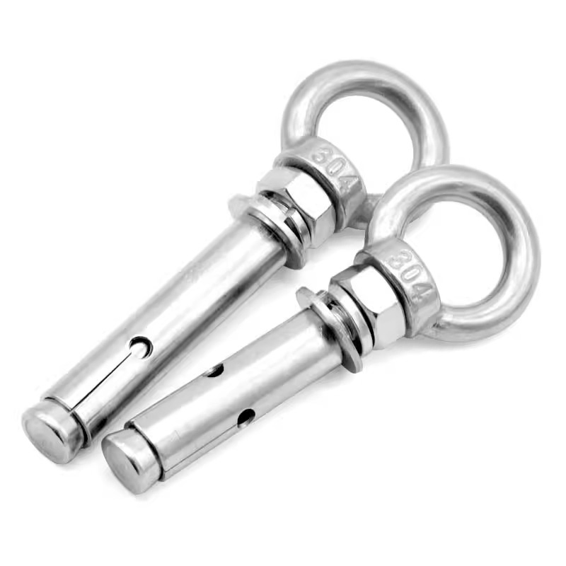 Stainless Steel Expansion Eye Bolt with Nuts and Washer