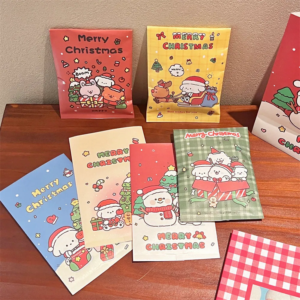 Christmas Stock Greaseproof Food Wrapping Paper Bag for Snack