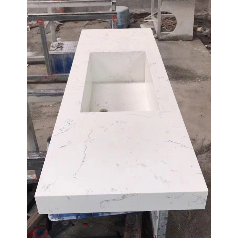 Artificial Stone Marble White Calacatta Quartz Counter Top/Bathroom Top Price