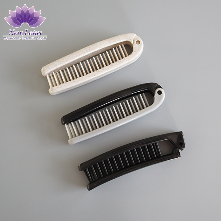 Hollowed-out Leaf Design Anti-Static Haircomb for Guesthouses and Homestays
