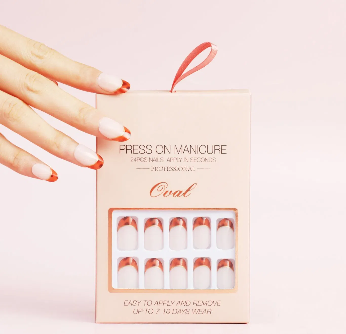 Short False Nails, Artificial Fingernails Full Cover Fingernails Press on Nails for Women Girls DIY Nail