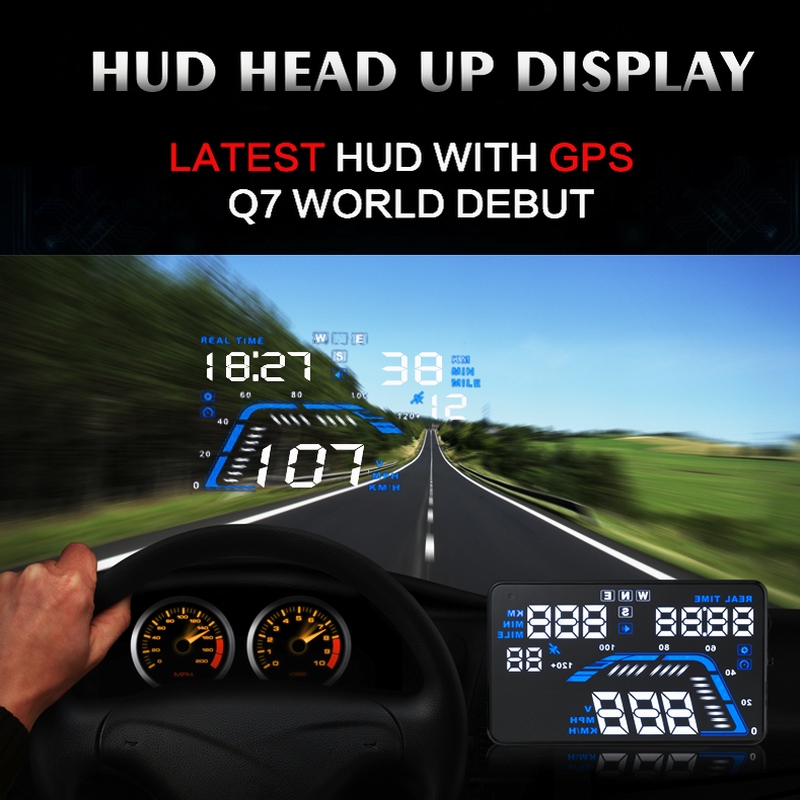 Проекционный дисплей HUD GPS 5.5 дюймов универсальный