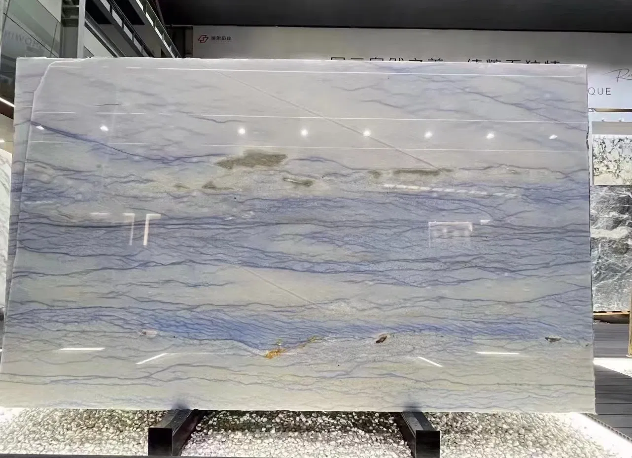 Crystal Marble Slabs Brazilian Blue Marble Tiles Project Home Decoration