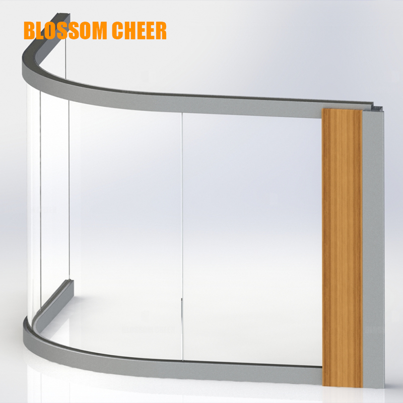 Aluminum Double Glass Panel Interior Movable Partition Wall