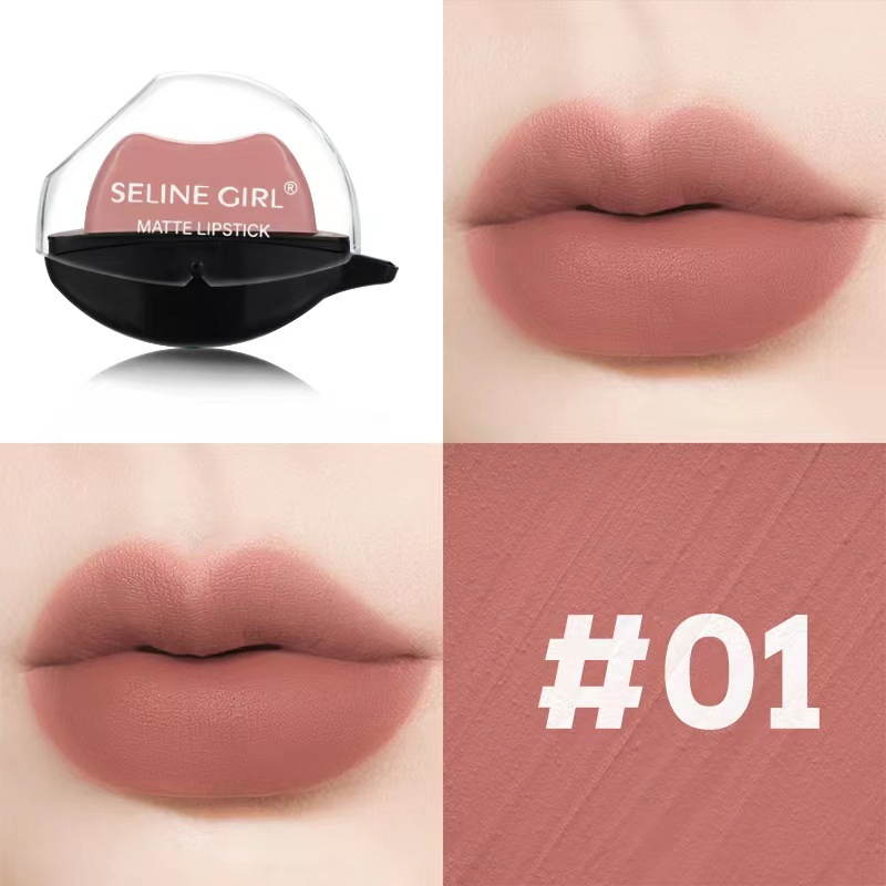 Seline Girl 8.9g Lip Shaped Matte Makeup Lazy Lipstick