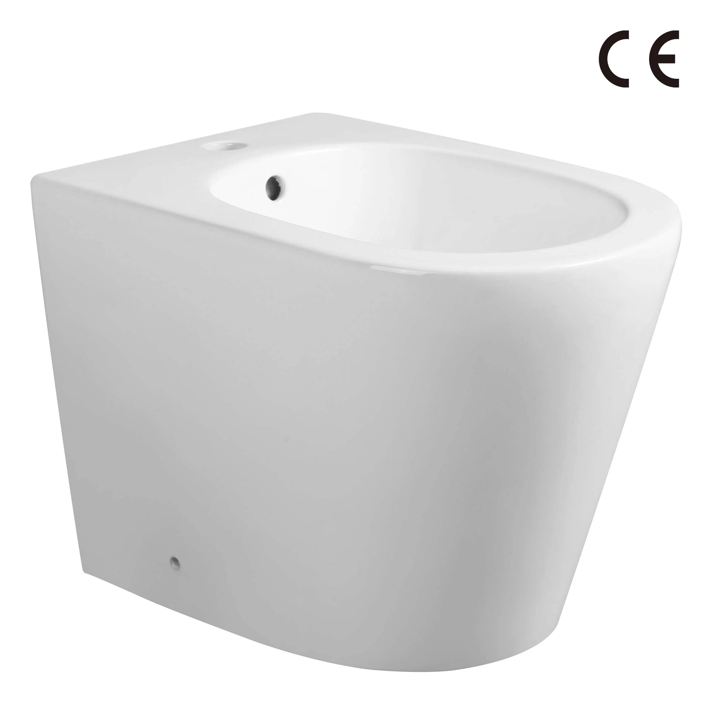 Elongated Style White Glazed Floor Mounted Floor Standing Bidet