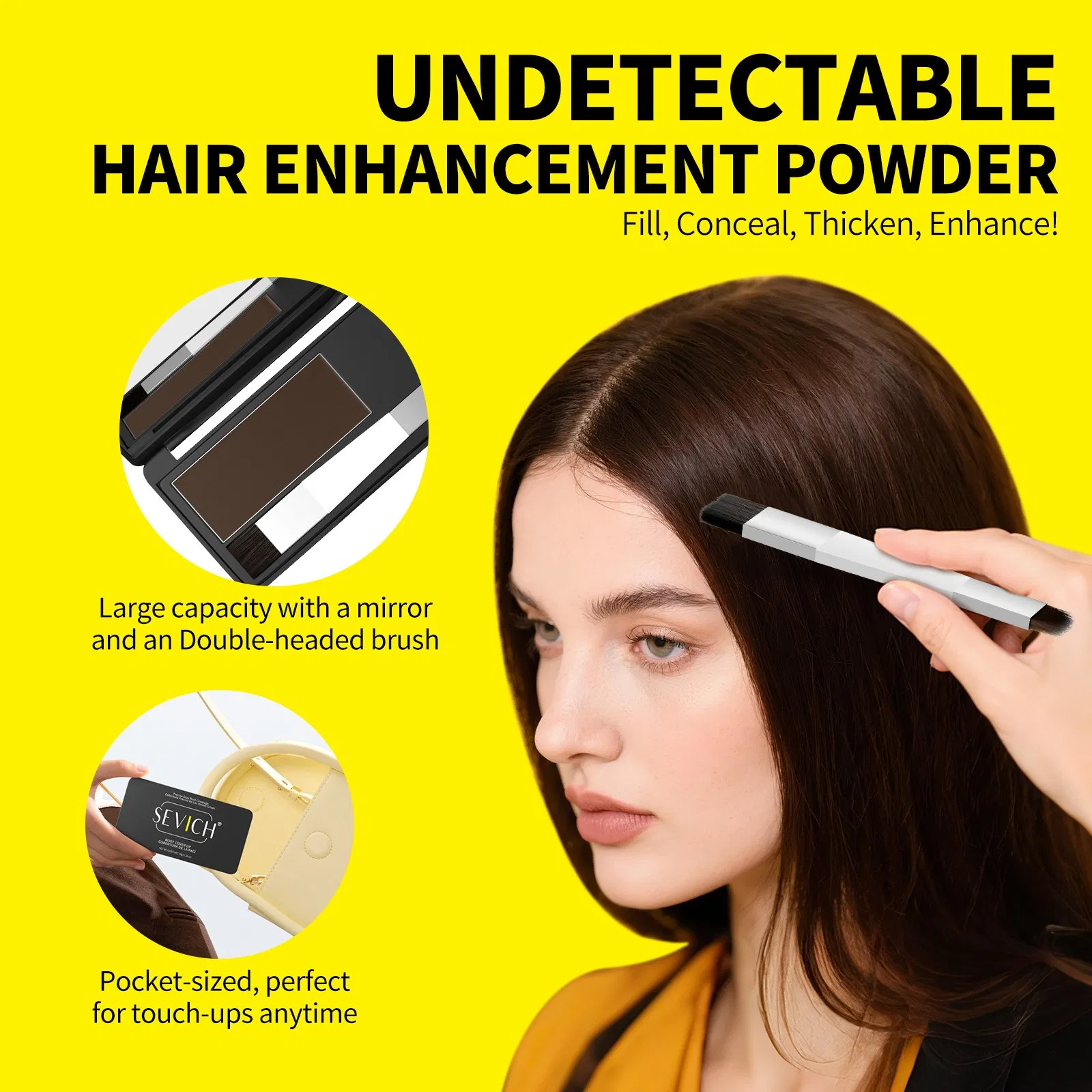 New Hairdressing Fast Cover White Hair Temporary Root Touch up Thickening Hairline Powder Hair Loss Concealer