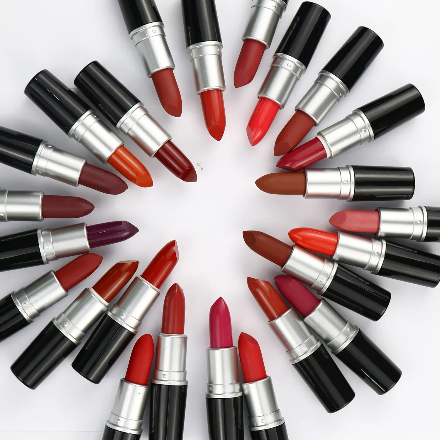 Fashion Best Make up Custom Logo Red Color Silver Matte Lipstick Velvet