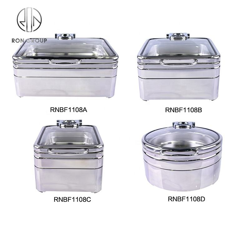 Elegant Silver Custom Steamer with Glass Cover for Catering