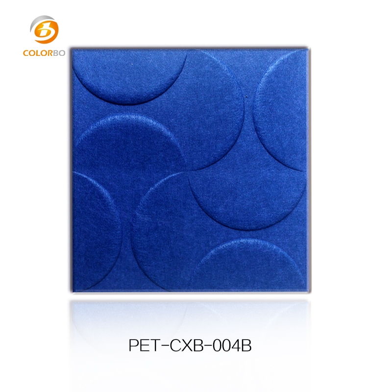 High Quality Embossed Decorative Sound Barrier OEM Polyester Fireproof Wall Covering Noise Reduction Wallpaper Pet Eco-Friendly Acoustic Wall Panel Board