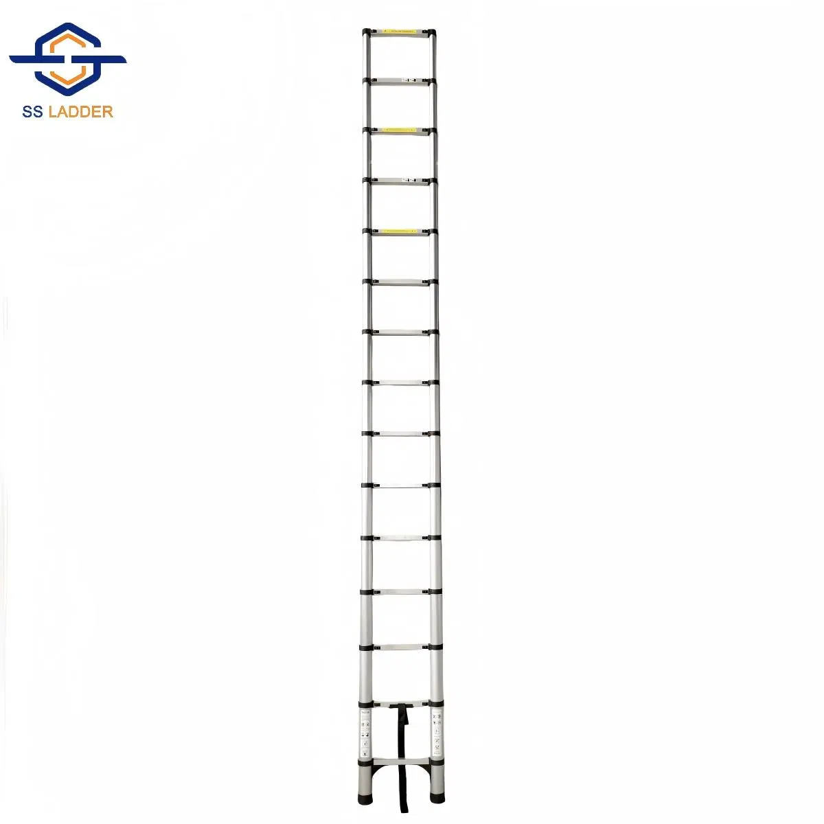 Telescopic Ladder Aluminum Industrial Movable Foot Reliable Foldable Stairs for Indoor with 150kg Load Capacity