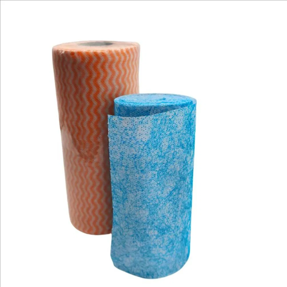 Private Brand Wholesale Disposable Kitchen Nonwoven Viscose Polyester Household Towel Manufacturer Factory