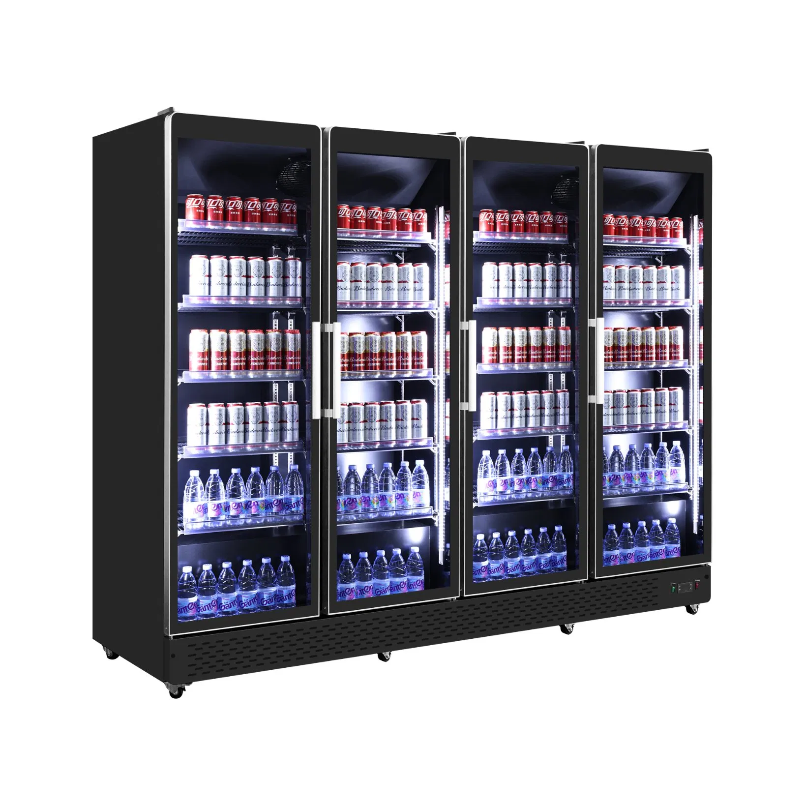 4 Glass Door Field Bar Cooler Drinks Cooling Flower Display Refrigerator Fridge