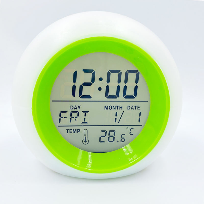 Funny Cute Circular Bedside Clock Digital Alarm Clock for Kids