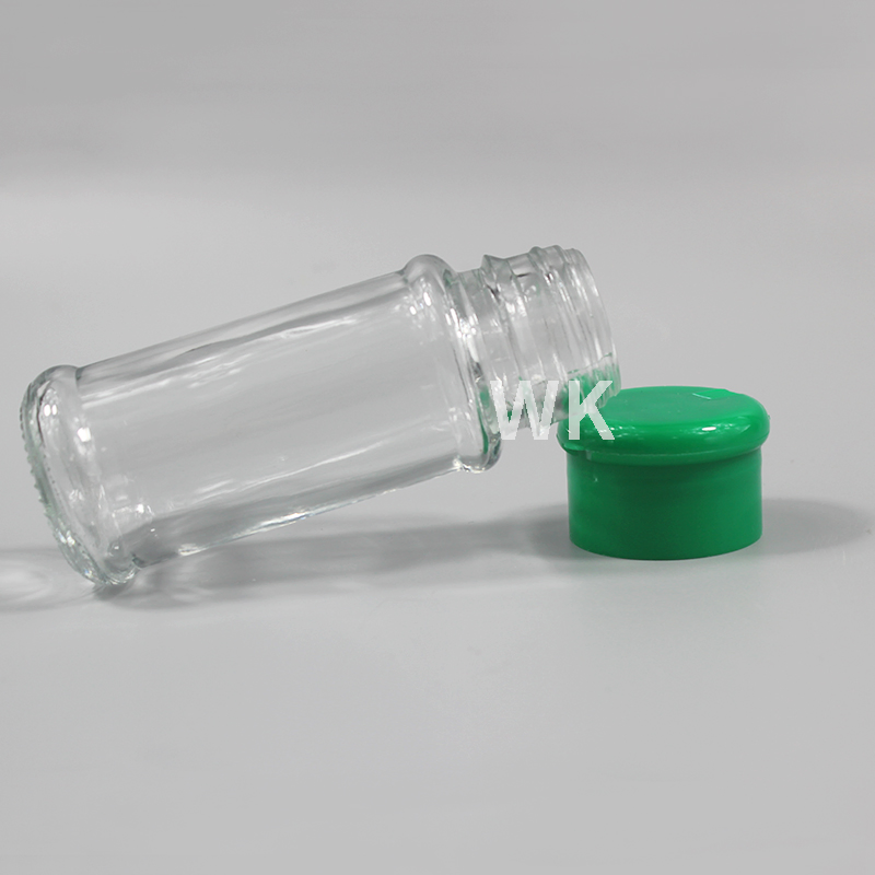 BBQ Seasoning Salt and Pepper Cumin Powder Glass Packaging Bottle with Butterfly Cover