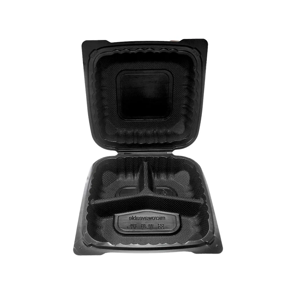 Factory Wholesale Disposable Fruit Salad Food Container Takeaway Plastic Lunch Food Packaging Clamshell Lunch Box