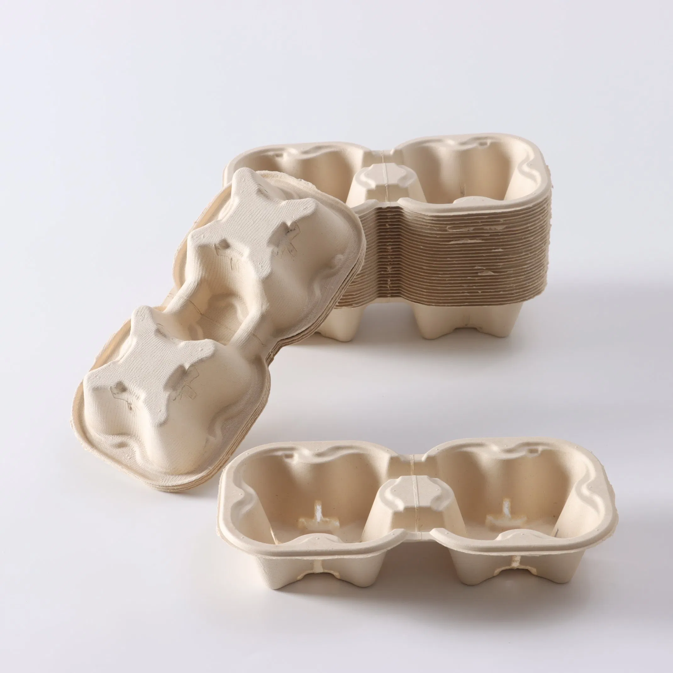 Compostable Pulp Cup Holder Food Delivery Service for Restaurants, Cafes and Coffee Shops