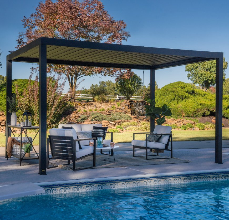 Premium Motorized Aluminum Pergola for Outdoor Patio with Durable Construction