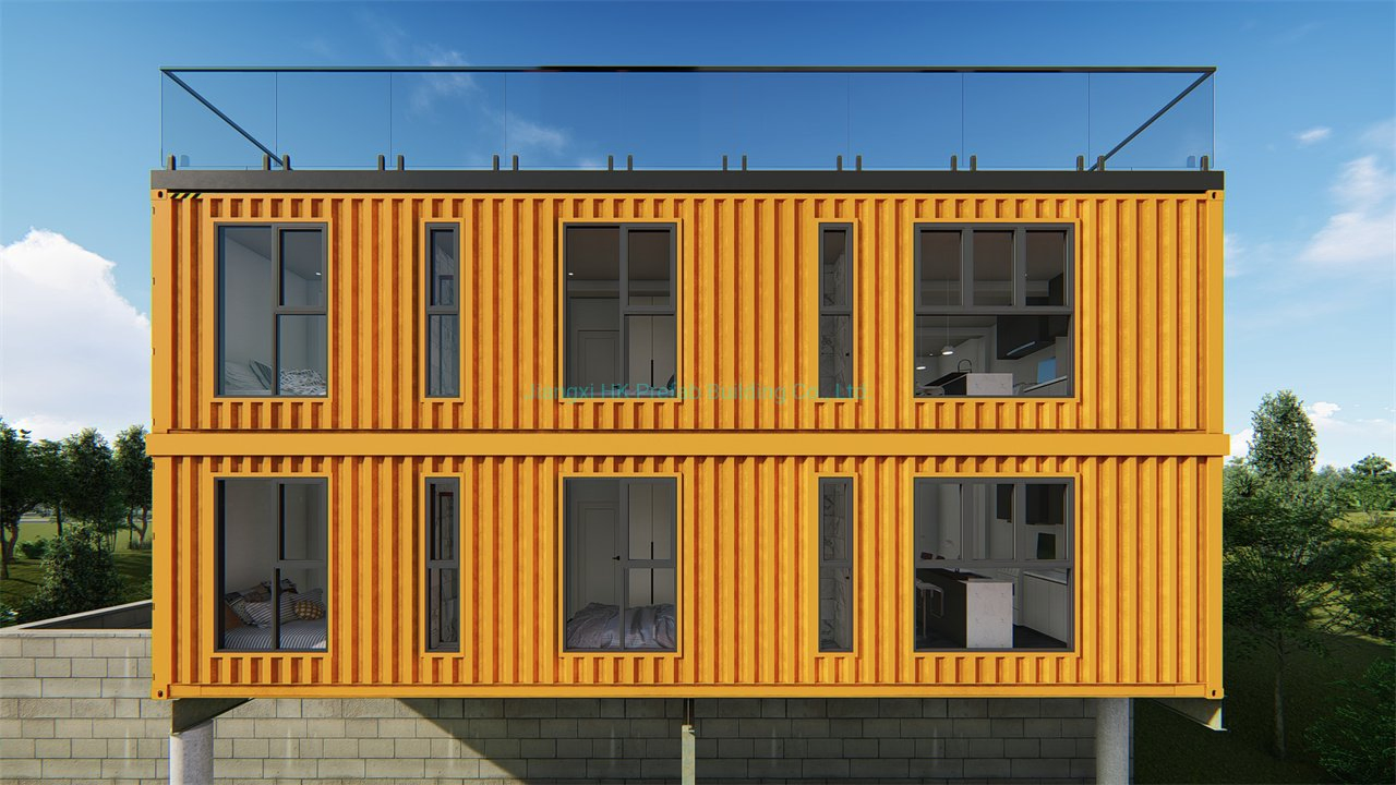 Long Lasting Prefab Modualr Steel Structure Modern Luxury Container Apartment /Villa /House.