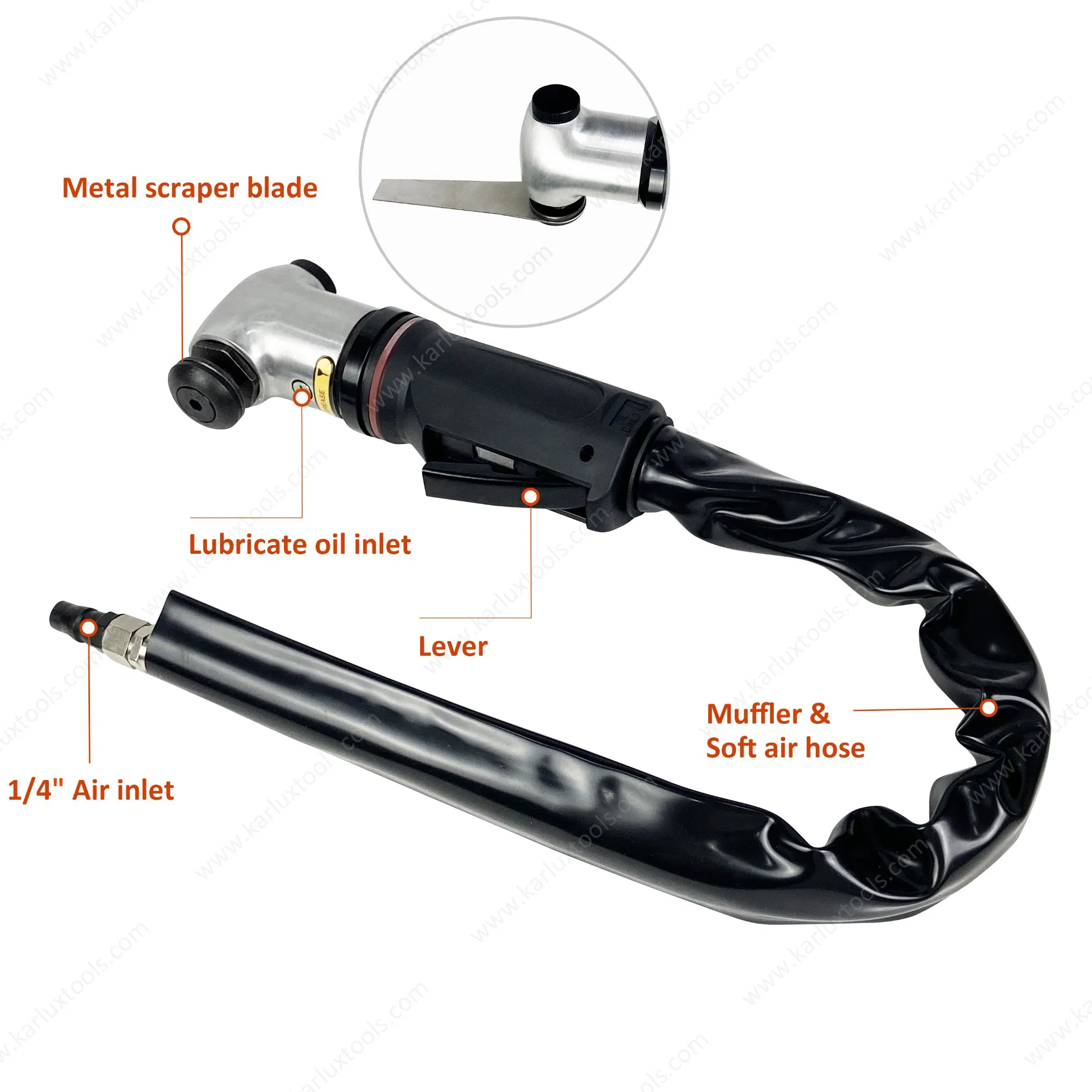 20000rpm Air Windshield Knife Pneumatic Windshield Remover Sealant Cutter Blade Air Cutter to Cut Windshield Glue Removal Tool